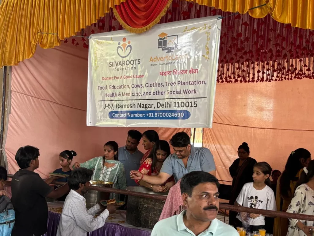 A Day of Compassion: SevaRoots Foundation’s Food Distribution Drive Brings Hope to Ramesh Nagar