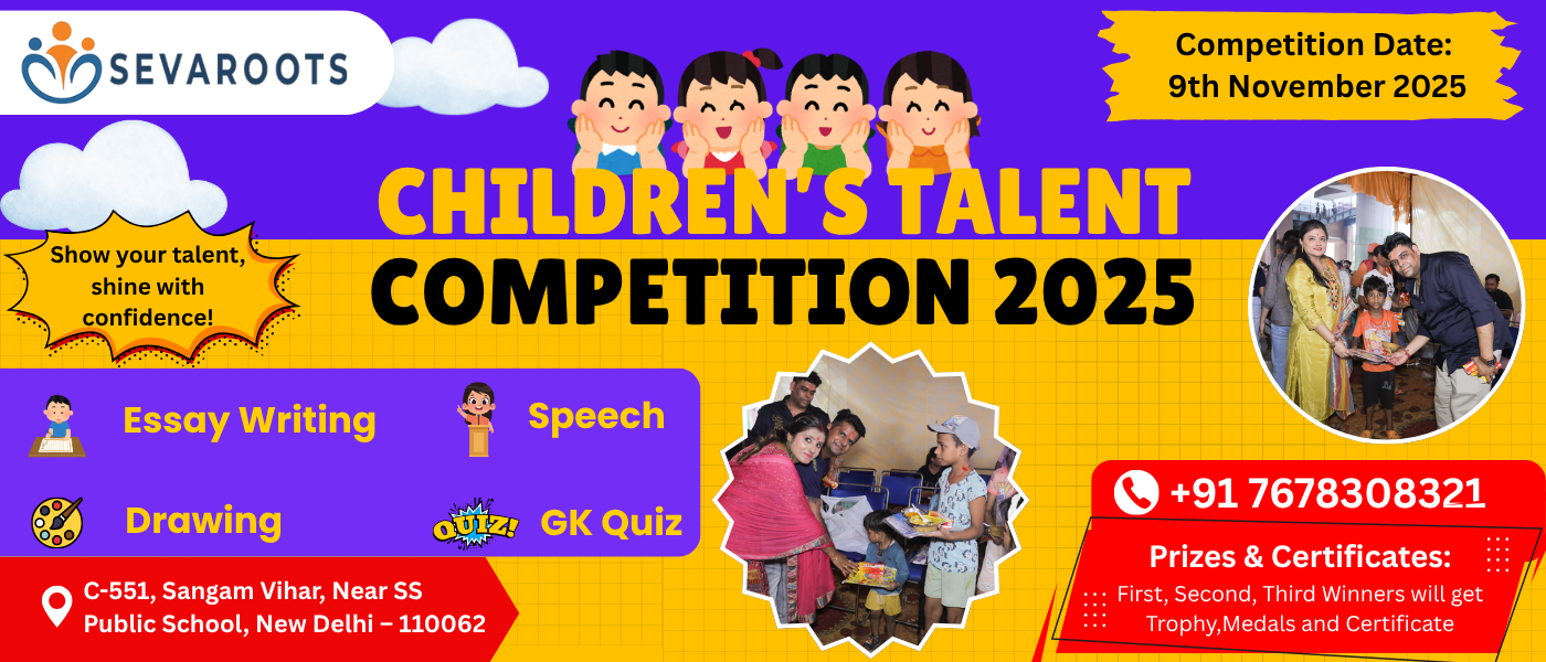 SevaRoots Sponsored Children Talent Hunt 2025 Event – 9th November 2025